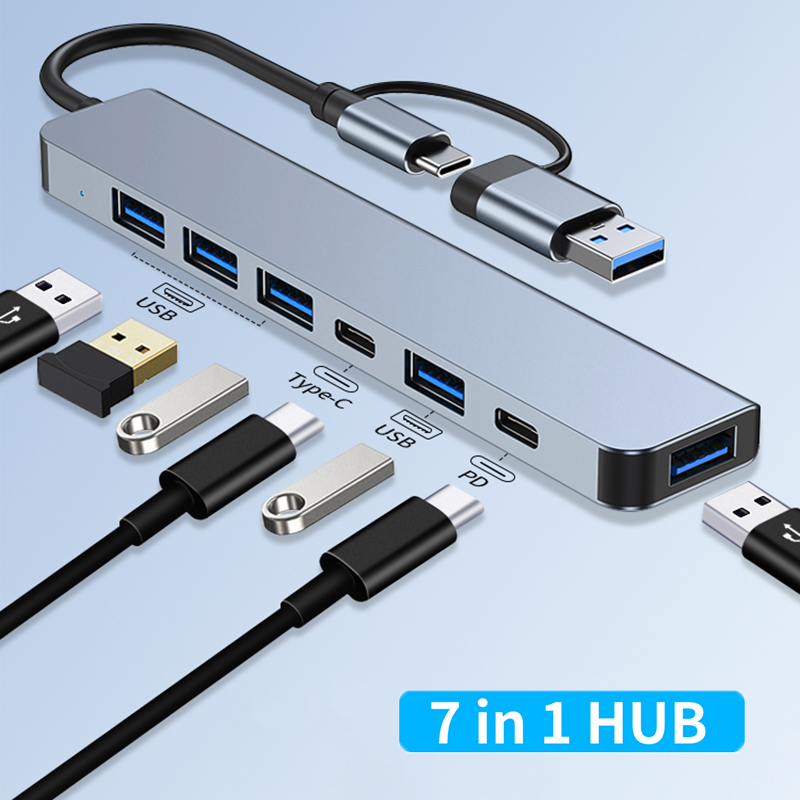 Usb Hub 7 Port - 7 Port USB A Type C