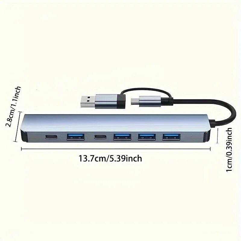 7 Ports USB 3.0 Type C Hub 7 i - огляд і ціна Usb Hub 7 Port