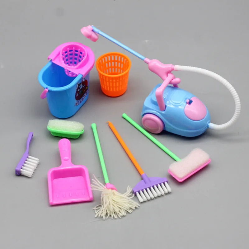 9PCS Miniature Doll House Clea - огляд і ціна Tech House Accessories