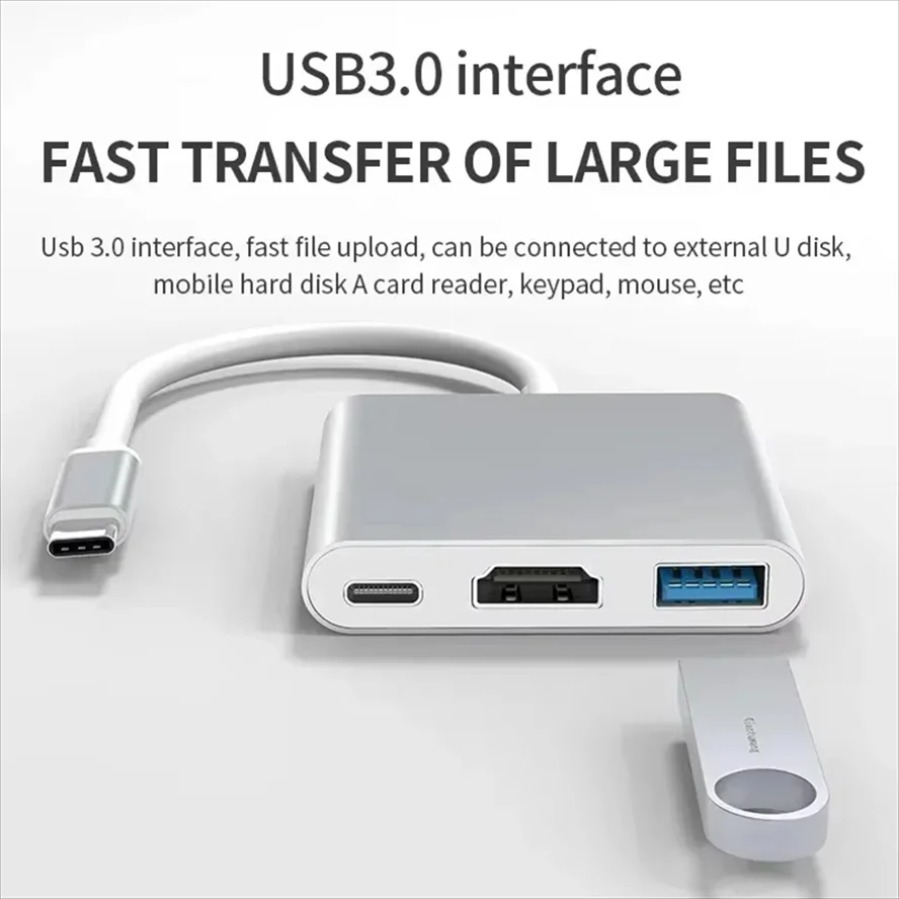 3-in-1 USB 3.0 Hub USB-C to HD - огляд і ціна Usb Hub 7 Port