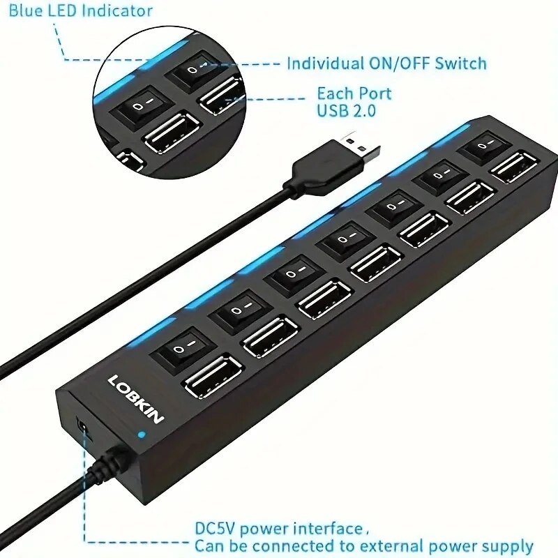 High Speed 4/7 Ports USB HUB 2 - огляд і ціна Usb Hub 7 Port