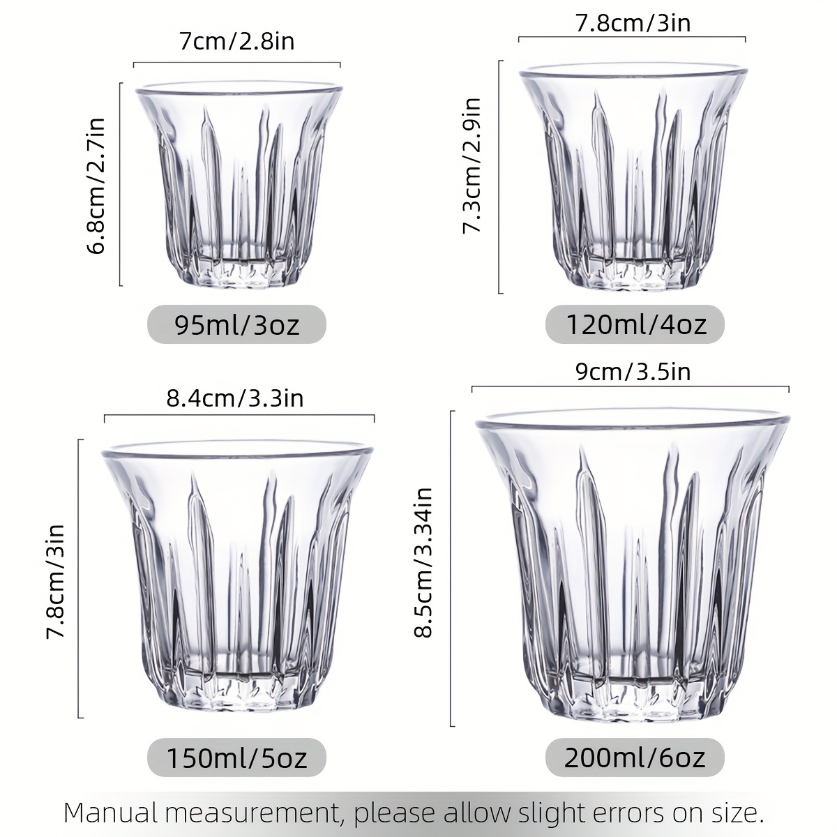 2 Pack Espresso Cups, Clear Gl - огляд і ціна Tech Accessories For Office