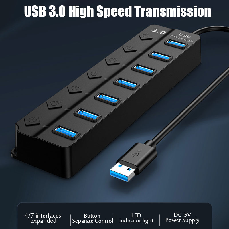 7 In 1 USB 3.0 Hub Multi USB S - огляд і ціна Usb Hub 7 Port