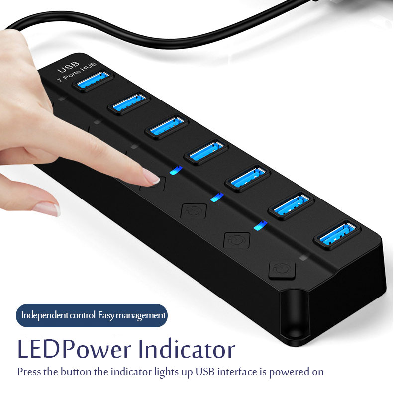7 In 1 USB 3.0 Hub Multi USB S - огляд і ціна Usb Hub 7 Port