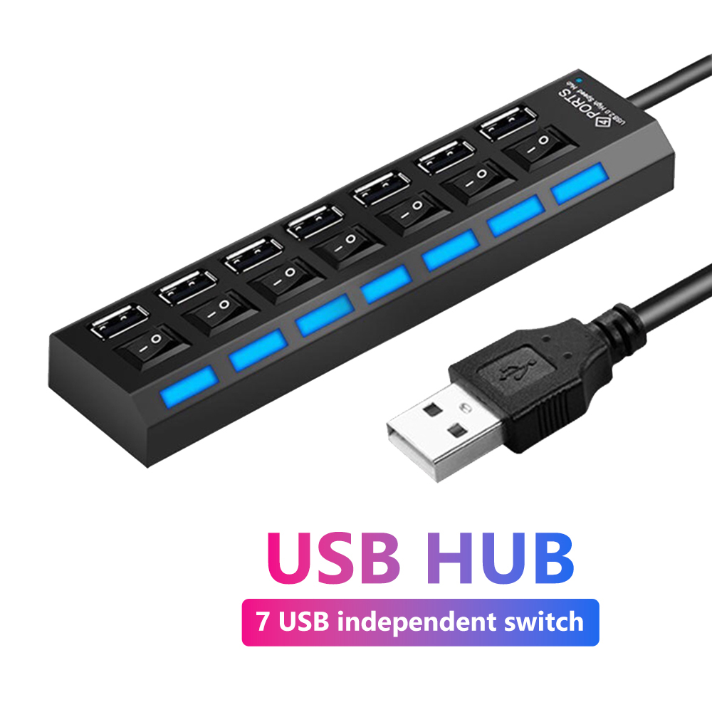 USB 2.0 Hub Multi USB Splitter - огляд і ціна Usb Hub 7 Port