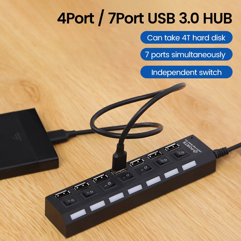 USB 2.0 Hub Multi USB Splitter - огляд і ціна Usb Hub 7 Port