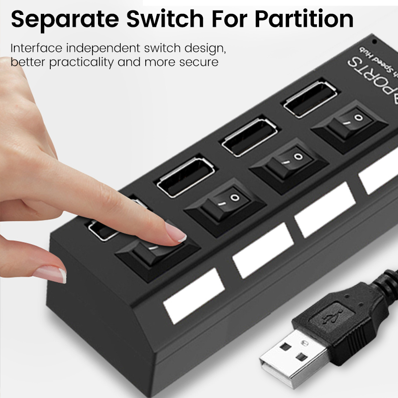 USB 2.0 Hub Multi USB Splitter - огляд і ціна Usb Hub 7 Port