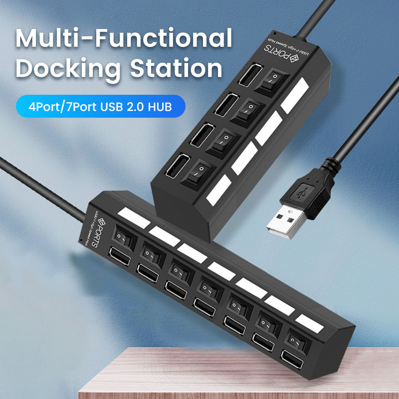 USB 2.0 Hub Multi USB Splitter - огляд і ціна Usb Hub 7 Port