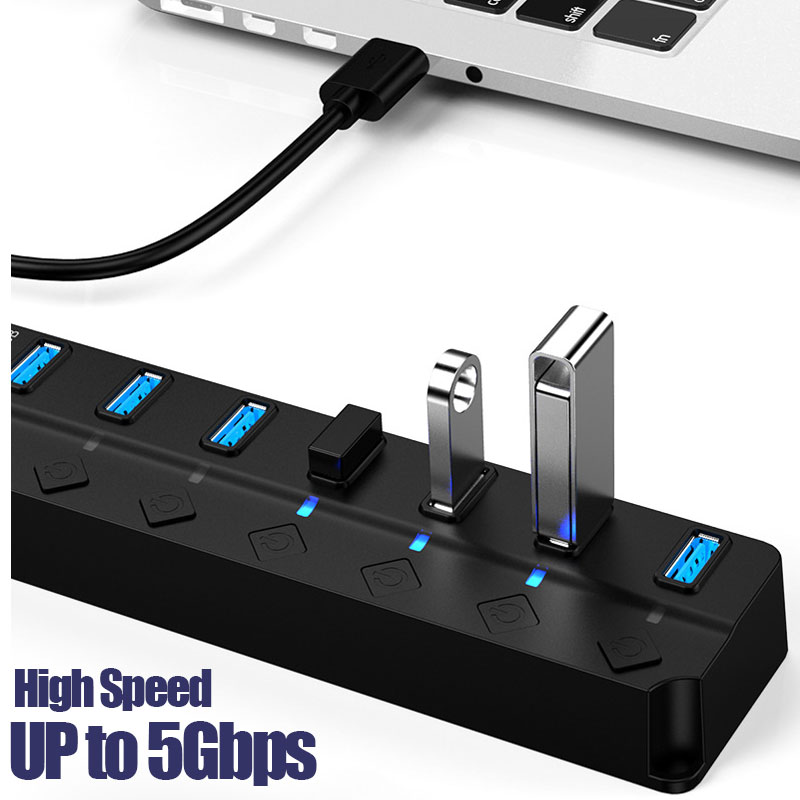 USB 3.0 Power Adapter 4/7 Port - огляд і ціна Usb Hub 7 Port