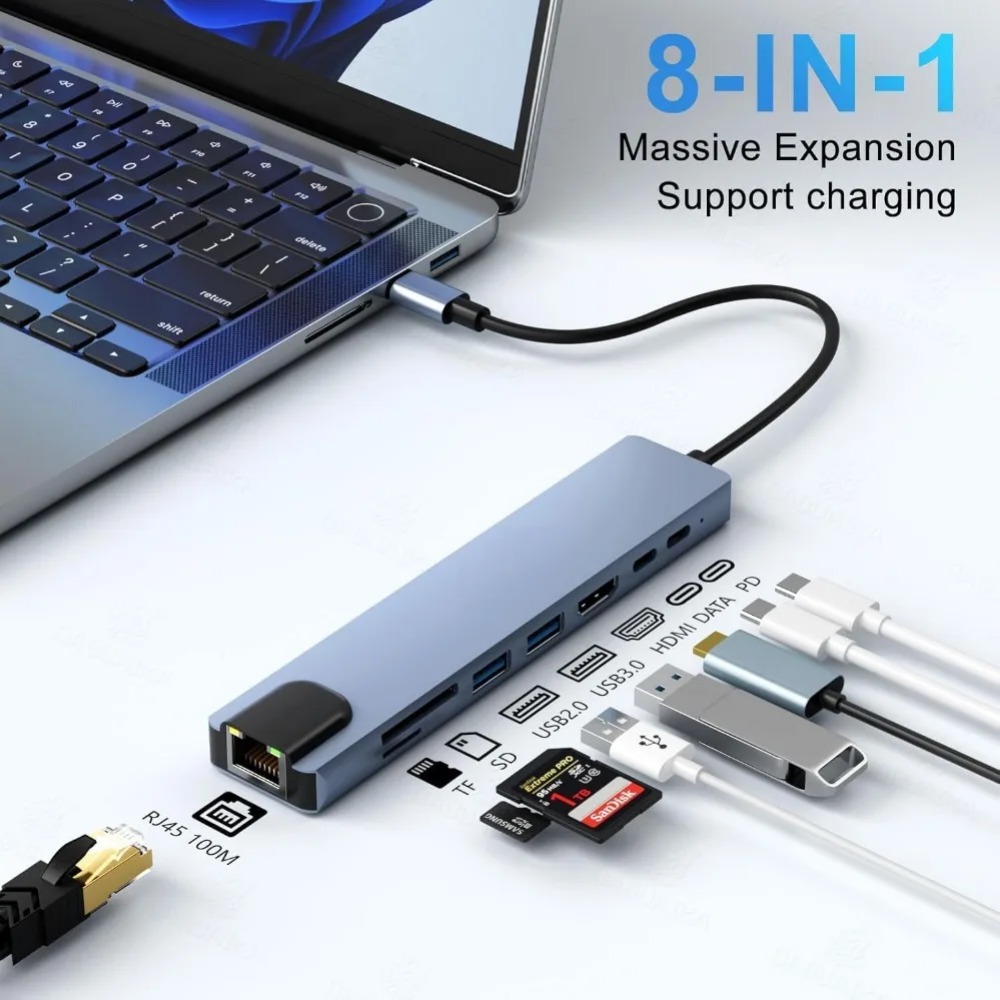 USB C Hub 8/7 in 1 4K HDMI Ada - огляд і ціна Usb Hub 7 Port