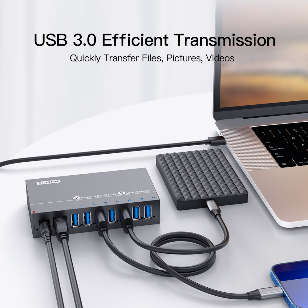 A-173 Sipolar 7 Port Usb Hub 3 - огляд і ціна Usb Hub 7 Port