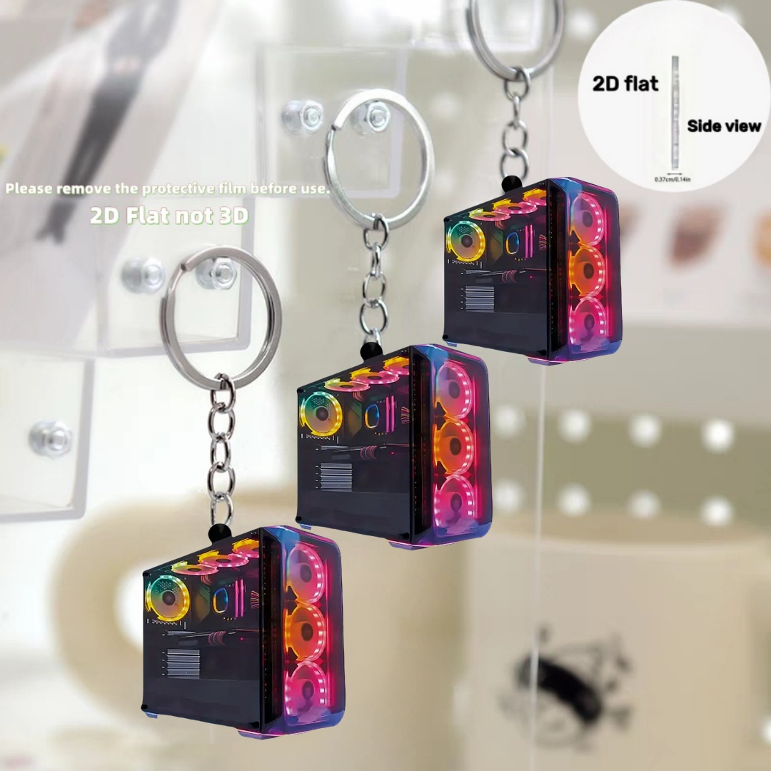 RGB Computer Host Pendant Keyc - огляд і ціна Tech Keychain Accessories