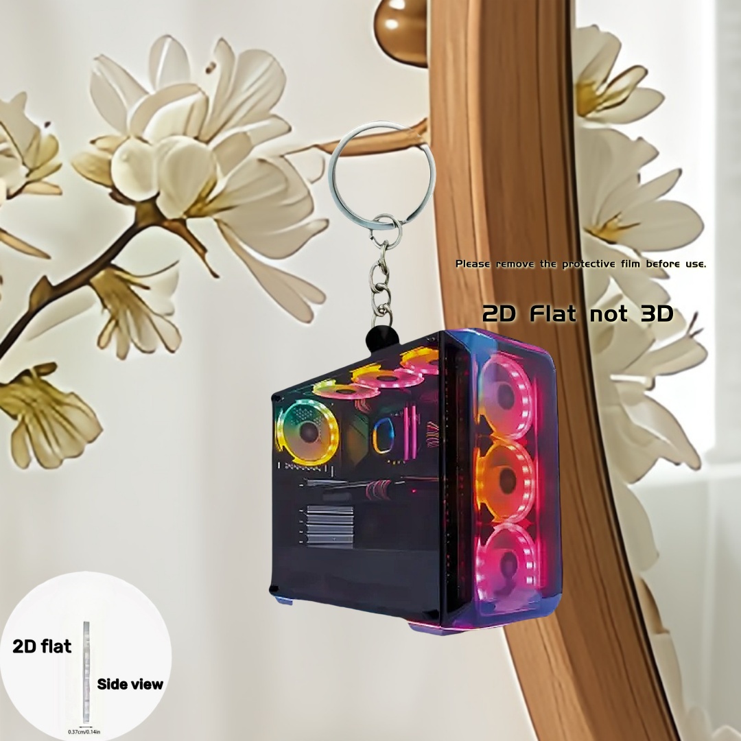 RGB Computer Host Pendant Keyc - огляд і ціна Tech Keychain Accessories